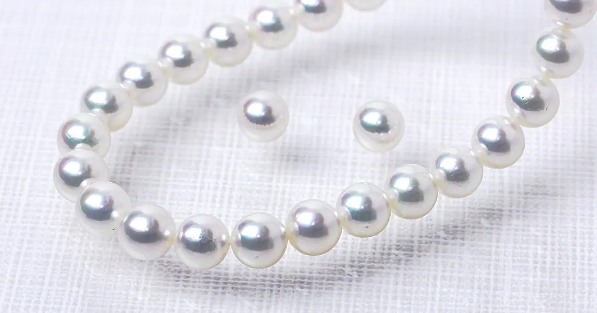厚まき良質真珠無調色ネックレスセット